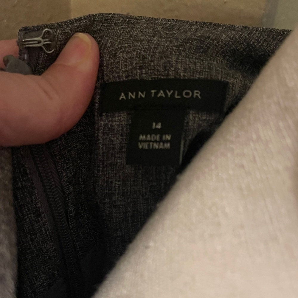 Ann Taylor Charcoal Long Sleeve Dress - Picture 2 of 6